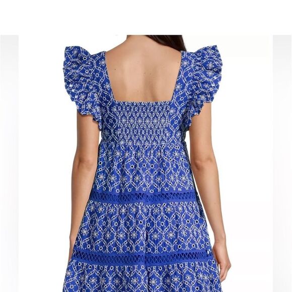 Lilly Pulitzer Morrie Ruffle Sleeve Eyelet Dress size 0 NWT - Picture 6 of 11